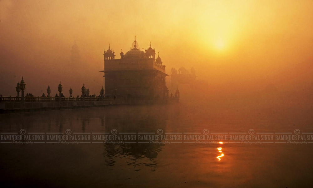 Rare pic of Golden Temple in fog in morning
