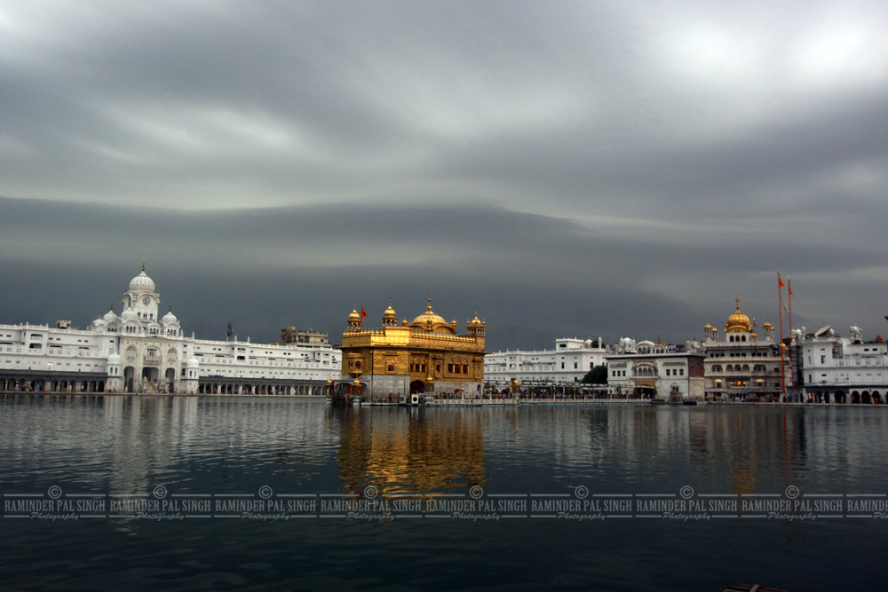 Monsoon clouds at Golden Temple a beautiful view