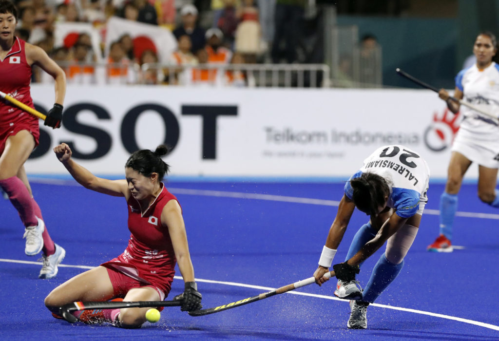 women's hockey match at Asian Games Jakarta Indonesia