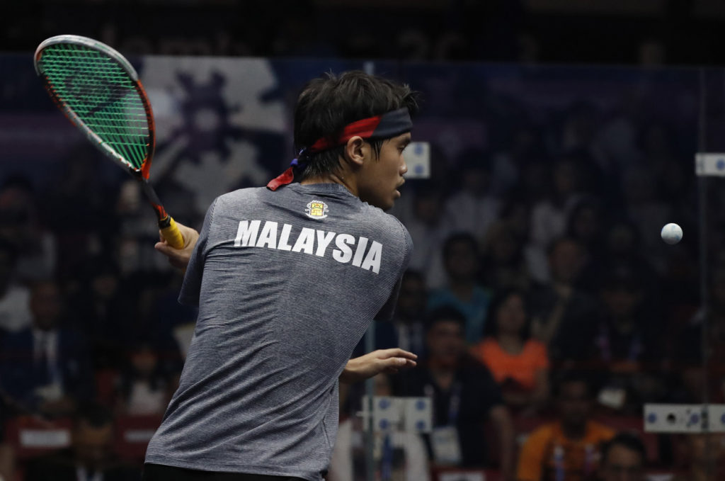 Ng Eain Yow squash player action asian games malaysia