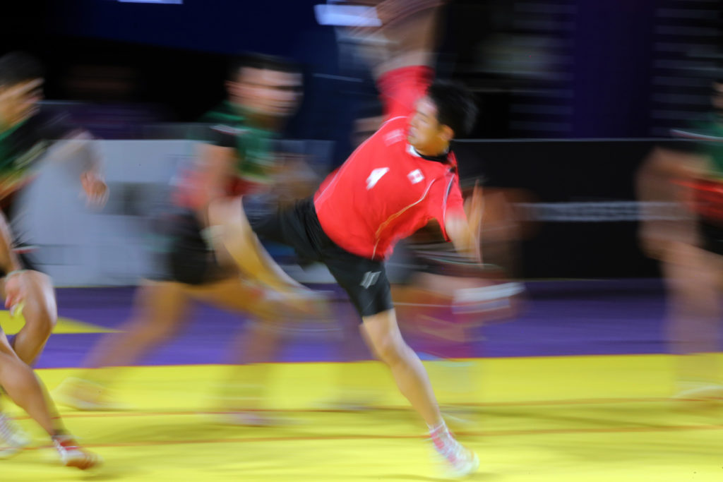 slow shutter speed action sports photography Kabaddi player image photograph